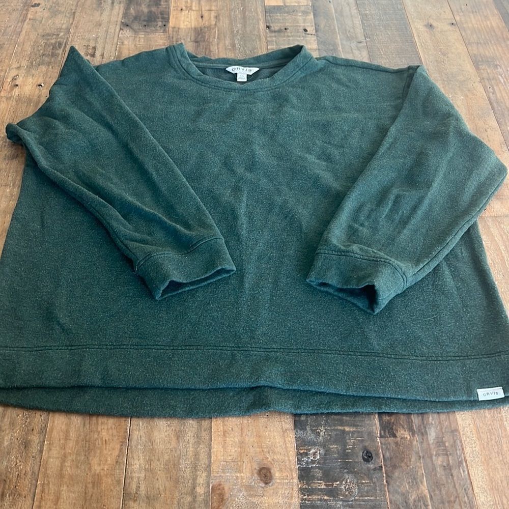 Orvis Size L Sweatshirt in Green